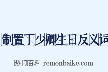 制置丁少卿生日反义词是什么意思的图片